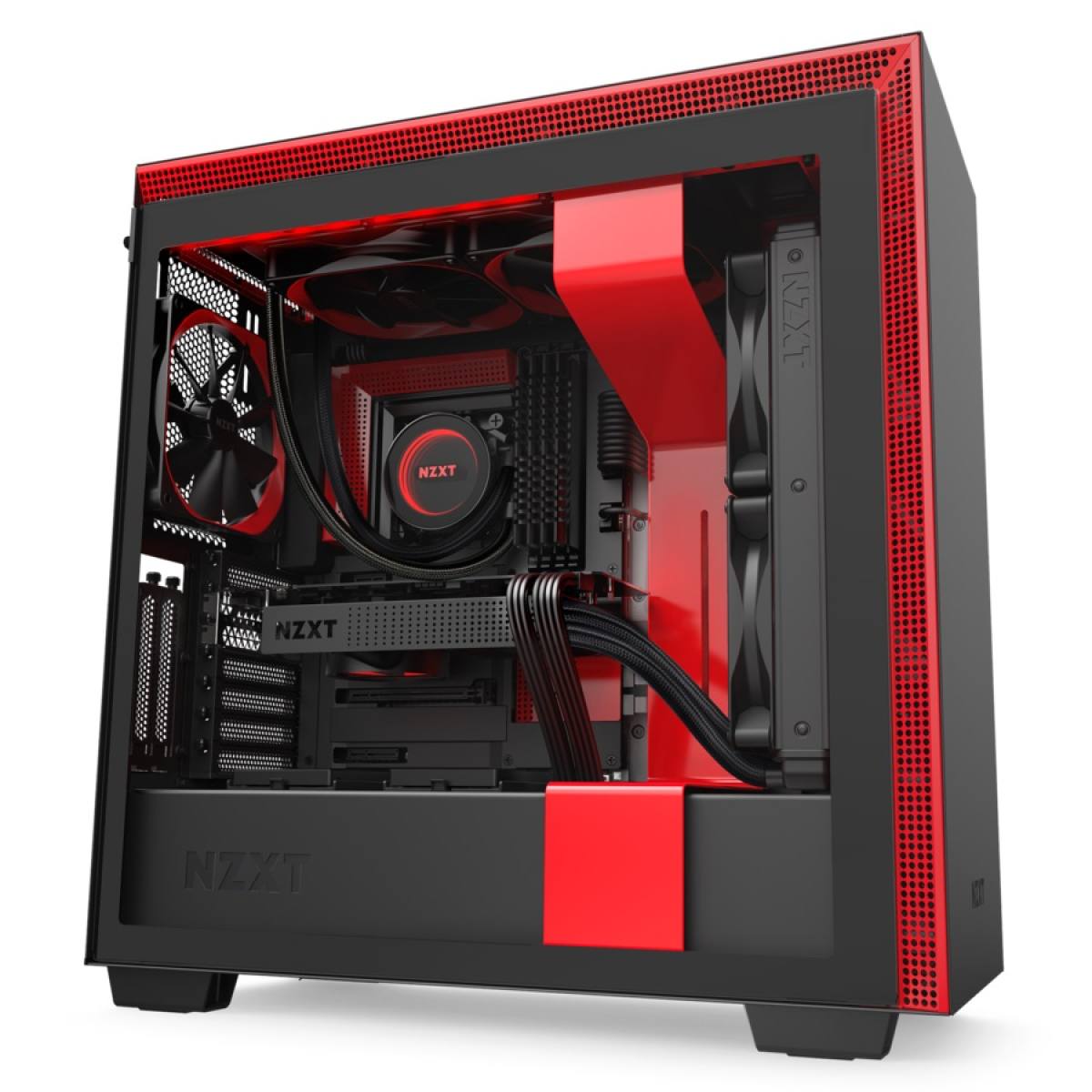 NZXT H710I MATTE BLACK/RED